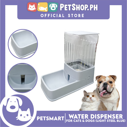 Pet Water Dispenser 3.5 Liters (Light Steel Blue) with Anti-Slip Rubber for Cats and Dogs