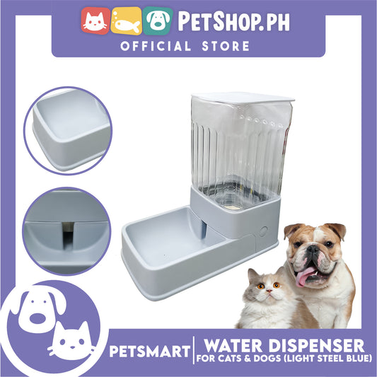 Pet Water Dispenser 3.5 Liters (Light Steel Blue) with Anti-Slip Rubber for Cats and Dogs