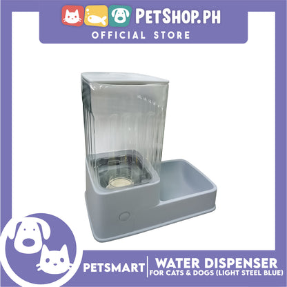 Pet Water Dispenser 3.5 Liters (Light Steel Blue) with Anti-Slip Rubber for Cats and Dogs