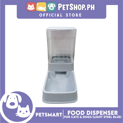 Pet Automatic Food Dispenser (Light Steel Blue) with Anti-Slip Rubber for Cats and Dogs