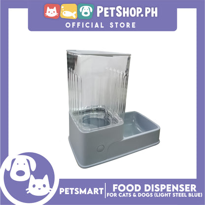 Pet Automatic Food Dispenser (Light Steel Blue) with Anti-Slip Rubber for Cats and Dogs