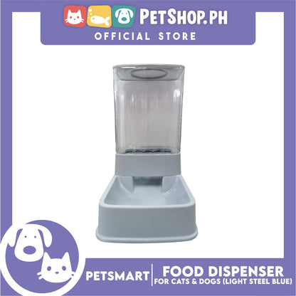 Pet Automatic Food Dispenser (Light Steel Blue) with Anti-Slip Rubber for Cats and Dogs