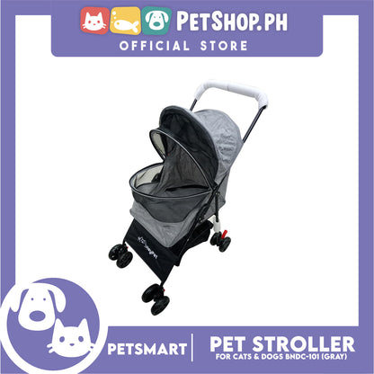 HeyPet Pet Stroller / Carrier Four Wheel Foldable Stroller for Pet Cat & Dog (Gray) BNDC-101