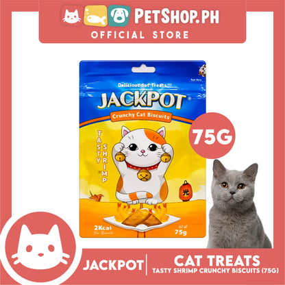 Jackpot Tasty Shrimp Crunchy Cat Biscuits Delicious Cat Treats 75g