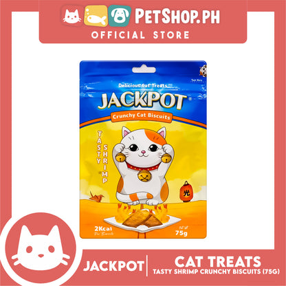 Jackpot Tasty Shrimp Crunchy Cat Biscuits Delicious Cat Treats 75g