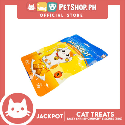Jackpot Tasty Shrimp Crunchy Cat Biscuits Delicious Cat Treats 75g