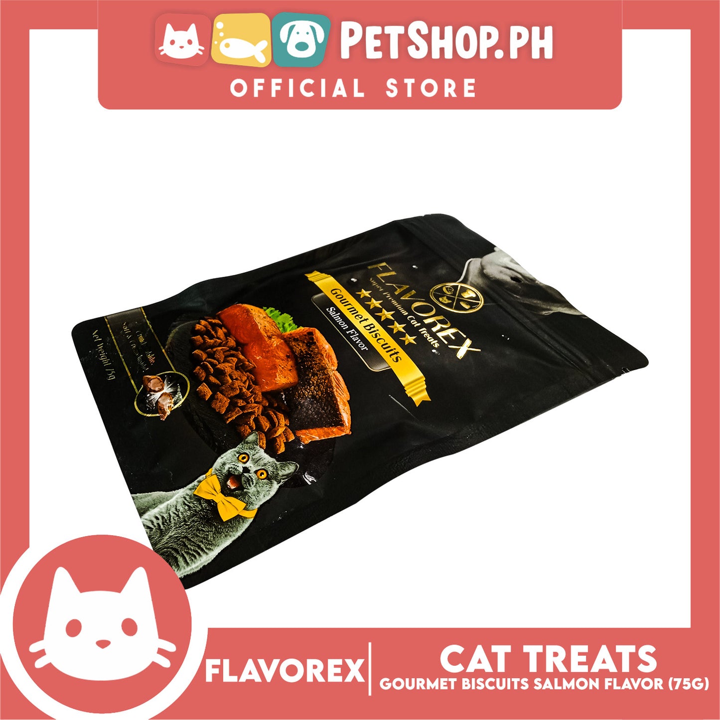 Flavorex Gourmet Biscuit (Salmon Flavor) Cat Treats 75g
