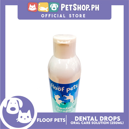 Floof Pets Dental Drops Water Additive Oral Care Solution for Cats and Dogs 250ml
