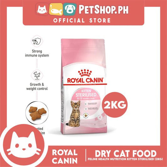 Royal Canin Kitten Sterilised 6 to 12 Months (2kg) Dry Cat Food - Feline Health Nutrition