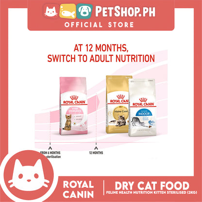Royal Canin Kitten Sterilised 6 to 12 Months (2kg) Dry Cat Food - Feline Health Nutrition
