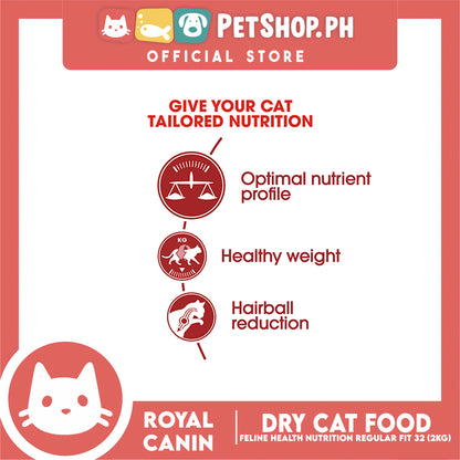 Royal Canin Fit 32 (2kg) Adult Dry Cat Food - Feline Health Nutrition