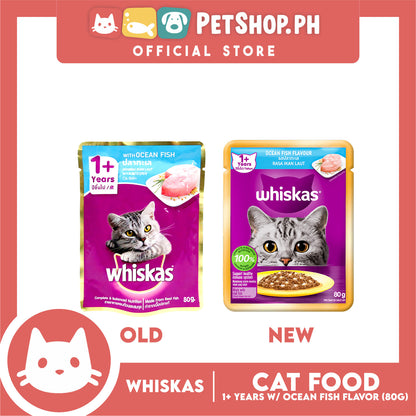 12pcs Whiskas Ocean Fish Pouch Wet Cat Food 80g