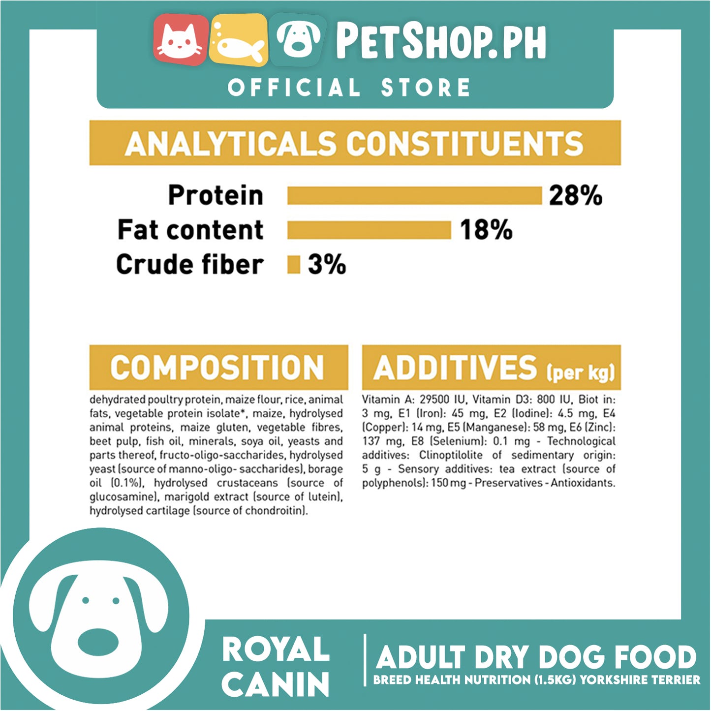 Royal Canin Yorkshire Adult (1.5kg) Dry Dog Food - Breed Health Nutrition