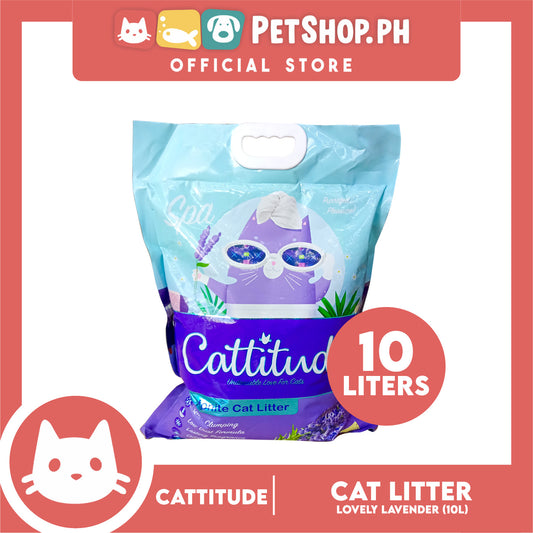 Cattitude Bentonite Cat Litter (Lovely Lavender) Quick Clumping 10 Liters