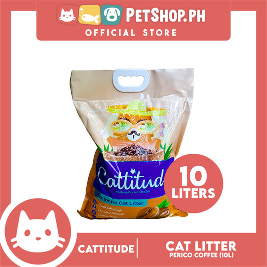 Cattitude Bentonite Cat Litter (Perico Coffee) Quick Clumping 10 Liters