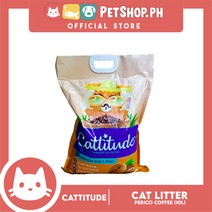 Cattitude Bentonite Cat Litter (Perico Coffee) Quick Clumping 10 Liters