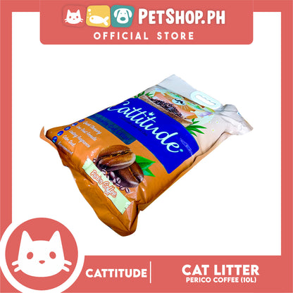 Cattitude Bentonite Cat Litter (Perico Coffee) Quick Clumping 10 Liters