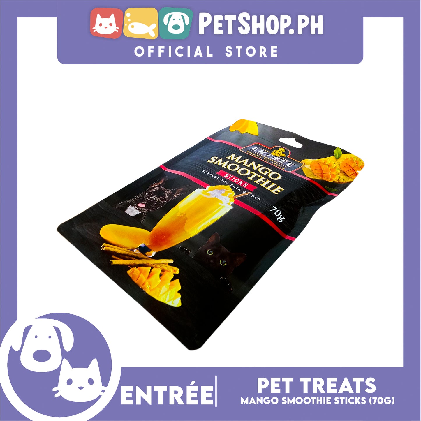 Entree Gourmet Mango Smoothie in Sticks Pet Treats 70g