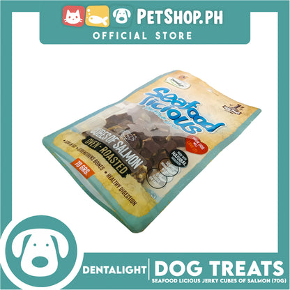 Dentalight Seafood Licious Premium Jerky  (Cubes of Salmon) Oven-roasted 70grams