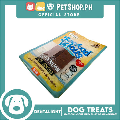 Dentalight Seafood Licious Premium Jerky  (Fillet of Salmon) Oven-roasted 70grams