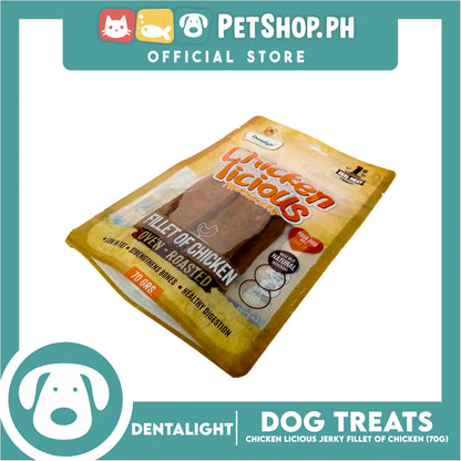 Dentalight Chicken Licious Premium Jerky  (Fillet of Chicken) Oven-roasted 70grams