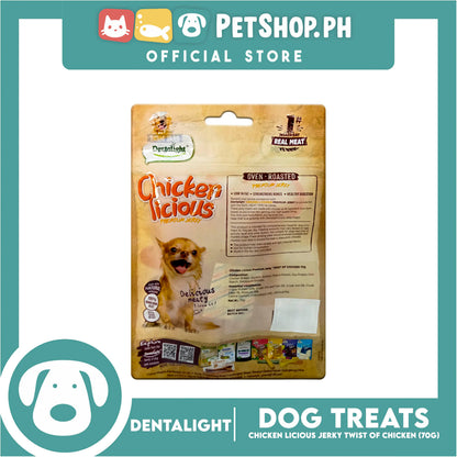 Dentalight Chicken Licious Premium Jerky  (Twist of Chicken) Oven-roasted 70grams