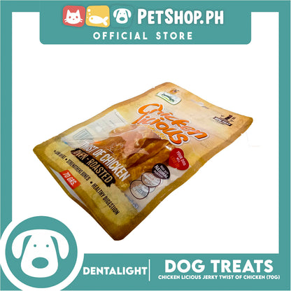 Dentalight Chicken Licious Premium Jerky  (Twist of Chicken) Oven-roasted 70grams