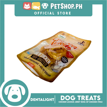Dentalight Chicken Licious Premium Jerky  (Ring of Chicken) Oven-roasted 70grams