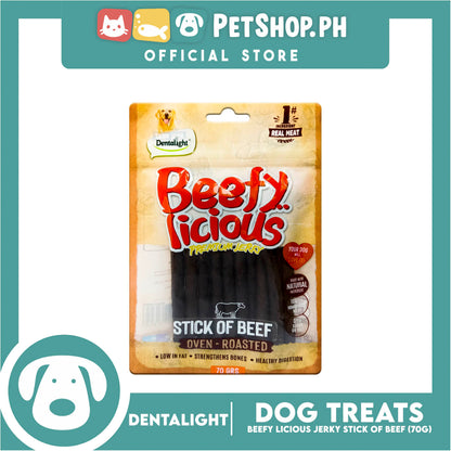Dentalight Beefy Licious Premium Jerky  (Stick of Beef) Oven-roasted 70grams
