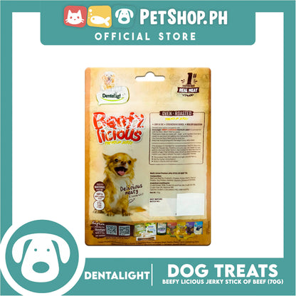 Dentalight Beefy Licious Premium Jerky  (Stick of Beef) Oven-roasted 70grams