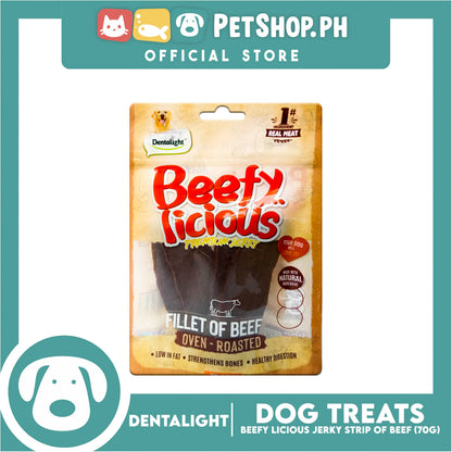 Dentalight Beefy Licious Premium Jerky  (Fillet of Beef) Oven-roasted 70grams