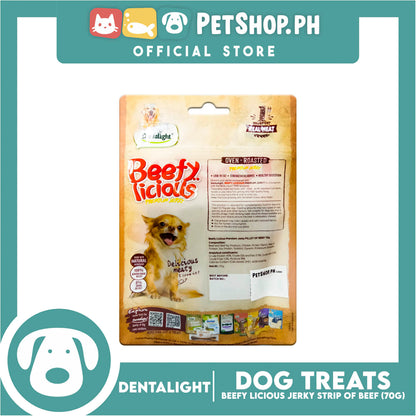 Dentalight Beefy Licious Premium Jerky  (Fillet of Beef) Oven-roasted 70grams