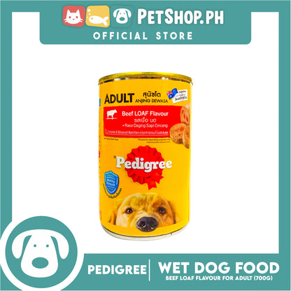 Pedigree Beef Loaf Flavour 400g For Adult, Canned Dog Food
