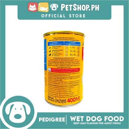 Pedigree Beef Loaf Flavour 400g For Adult, Canned Dog Food