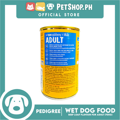 Pedigree Beef Loaf Flavour 400g For Adult, Canned Dog Food