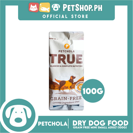 Petchola True Grain Free Dry Dog Food Mini / Small Adult 100g