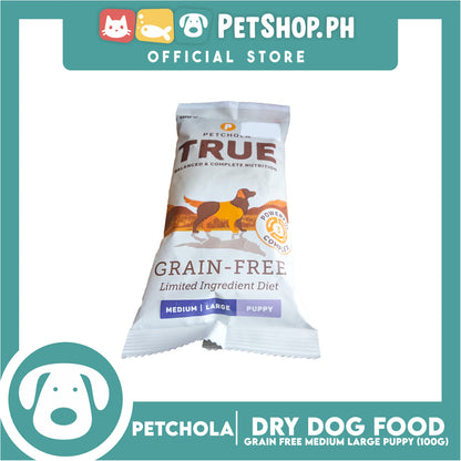 Petchola True Grain Free Dry Dog Food Medium / Large Puppy 100g
