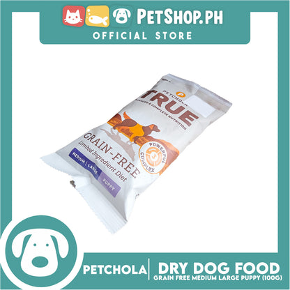 Petchola True Grain Free Dry Dog Food Medium / Large Puppy 100g