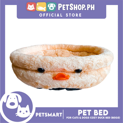 Pet Bed Soft and Comfortable Sleeping Bed (Beige) Duck Design for Cats and Dogs