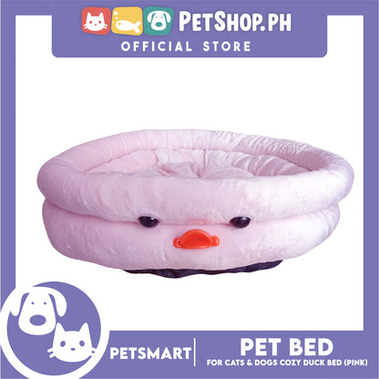 Pet Bed Soft and Comfortable Sleeping Bed (Pink) Duck Design for Cats and Dogs