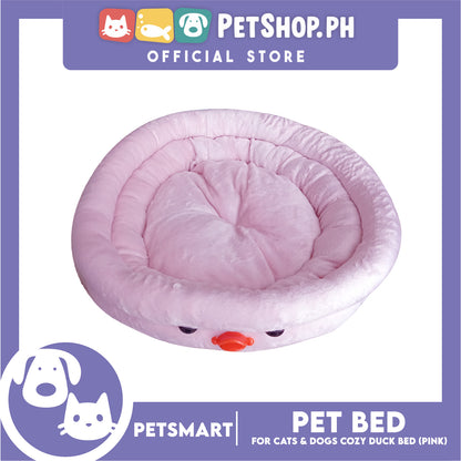 Pet Bed Soft and Comfortable Sleeping Bed (Pink) Duck Design for Cats and Dogs