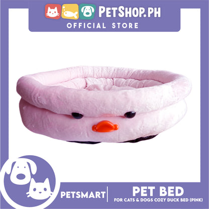 Pet Bed Soft and Comfortable Sleeping Bed (Pink) Duck Design for Cats and Dogs