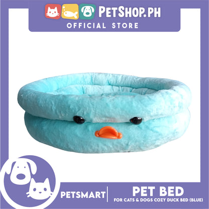 Pet Bed Soft and Comfortable Sleeping Bed (Blue) Duck Design for Cats and Dogs