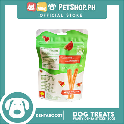 Dentaboost Fruity Dental Sticks Watermelon N' Cream 60g for Dogs