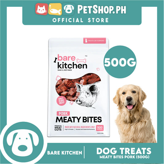 Bare Kitchen Premium Pork Meaty Bites Dog Food 500g