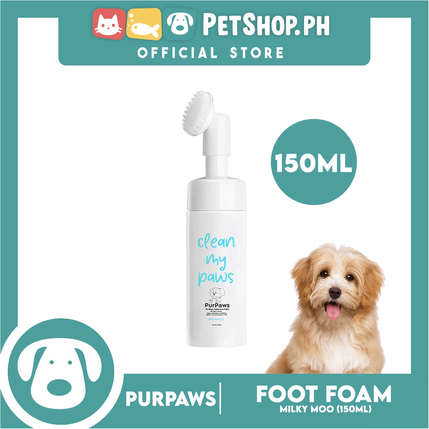 PurPaws Milky Moo Clean My Paws Foam 150ml
