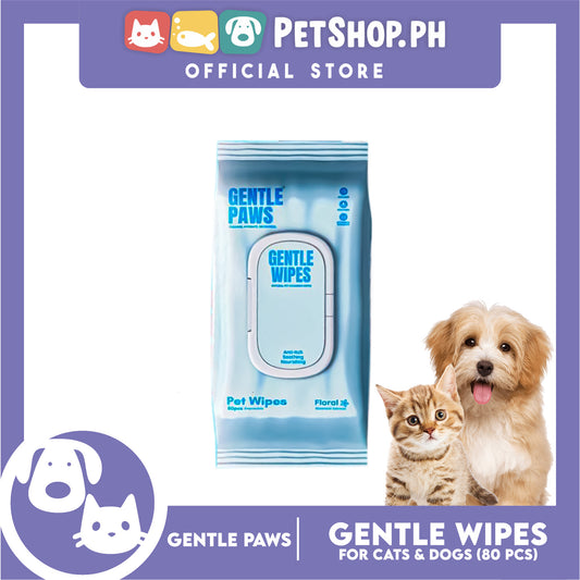 Gentle Paws Gentle Wipes Natural Pet Cleaning Wipes 80pcs