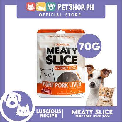 Luscious Recipe Meaty Slice Air Dried Slice (Pure Pork Liver) Pet Treats 70g