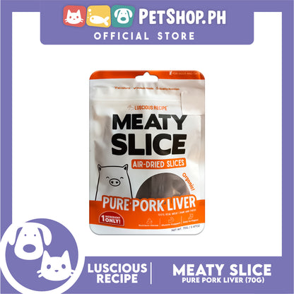 Luscious Recipe Meaty Slice Air Dried Slice (Pure Pork Liver) Pet Treats 70g