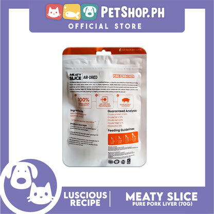 Luscious Recipe Meaty Slice Air Dried Slice (Pure Pork Liver) Pet Treats 70g